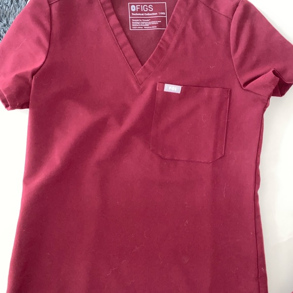 FIGS | BURGUNDY CATARINA TOP LIVINGSTON BOTTOMS - Picture 3 of 6